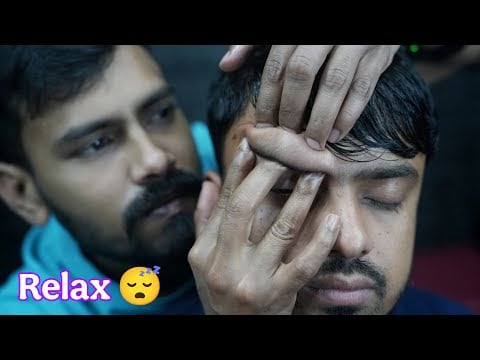 Extreme Pressure Point ASMR: Instant Migraine Relief by Indian Barber Rana #scratching #tapping