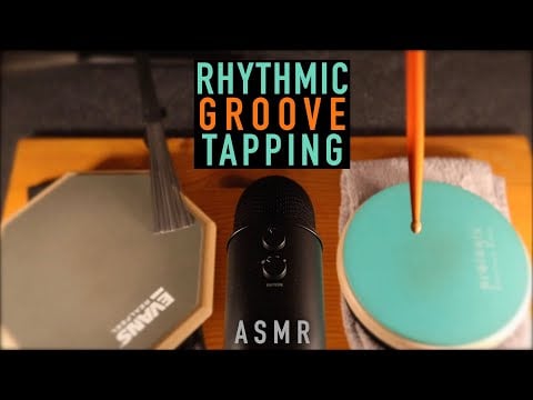 ASMR Rhythmic Groove Tapping (Sticks & Brushes) No Talking