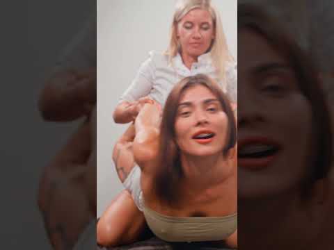 Impressive stretches and a delicate deep foot massage for radiant Katy #stretching