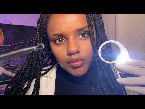 ASMR Dermatologist Face Exam and Skin Acne Treatment