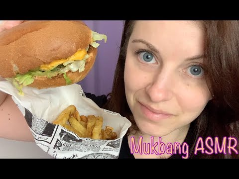 ASMR EATING HAMBURGER and FRENCH FRIES MUKBANG | ITA