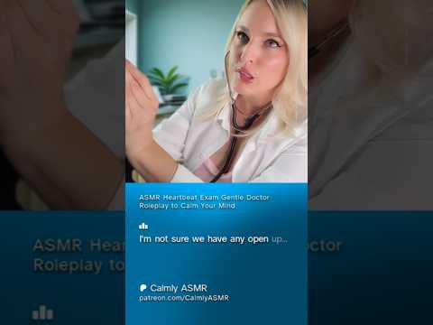 ASMR Heartbeat Exam: Gentle Doctor Roleplay #shorts #asmrvideos