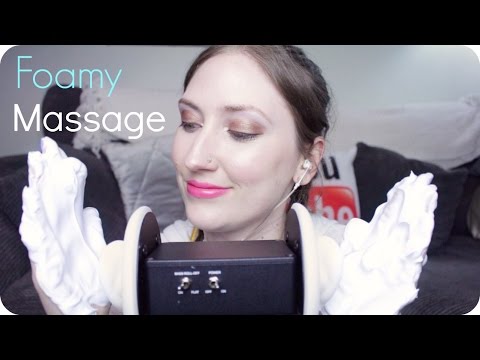 ASMR Shaving Foam/Gel Ear Massage - Rubbing, Cupping, Tapping Half w/ Vinyl Gloves (NO TALKING) 1 Hr