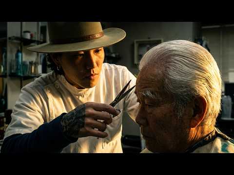 💈 Korean Barber Jimmy Surprises Old-School Japanese Barber Mr. Shimomae With A Haircut!