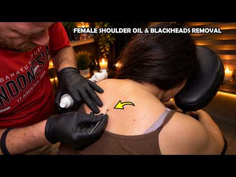 Female Shoulder Oil Removal Treatment + Full Body Massage & Cracks ASMR