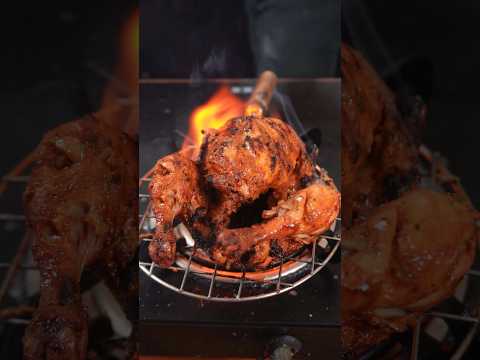 🔥 ASMR Whole Tandoori Chicken 🍗 | Smoky & Juicy | Satisfying Cooking Sounds #shorts #asmr