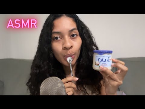 asmr - comiendo yogur (mouth sounds)