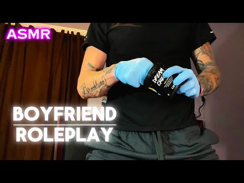 ASMR | Boyfriend Takes Care Of Your Sunburn☀️ (Roleplay, Massage, Kisses)