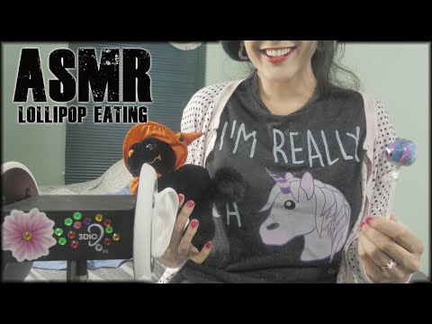 ASMR  Eating Lollipop Whispering ♡~ EATING SOUNDS~✨ 3DIO BINAURAL!🍭