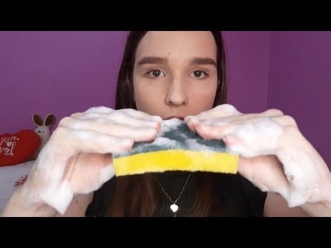 ASMR SONS DE ESPUMA E ESPONJA SUPER RELAXANTES, VOCÊ VAI DORMIR MUITO RÁPIDO COM ESSE ASMR