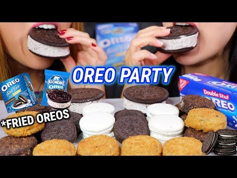 ASMR OREO PARTY (FRIED OREOS, ICE CREAM) 오레오 리얼사운드 먹방 | Kim&Liz ASMR