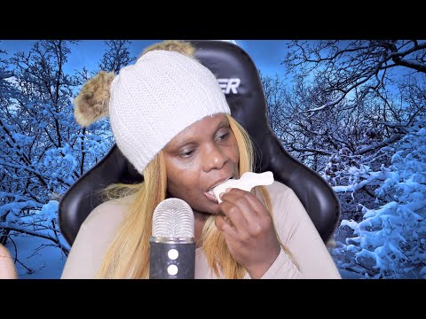 WHITE FUDGE BUNNY ASMR EATING SOUNDS