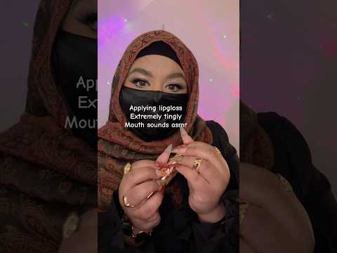 ASMR - Lipgloss application 🖤✨ #asmr #asmrlipgloss #viralshorts
