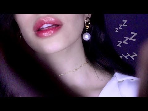 ASMR Clicky Mouth Sounds & Hand Movements for Deep Sleep| Rain Background | 1 Hour Relaxation