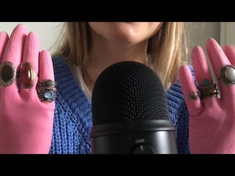 ASMR ✨ - pink rubber gloves and rings | personal attention