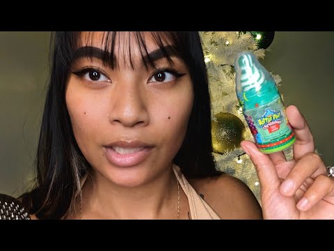 ASMR Baby Bottle Pop Christmas Punch Flavor , Intense Eating Mouth Sounds