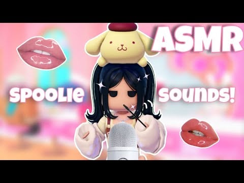 roblox asmr 🎀 ~ spoolie mouth sounds + nibbling! my hello kitty cafe ☕️