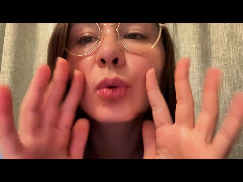 asmr hand movement and face brushing personal attention 👏🖌️😴