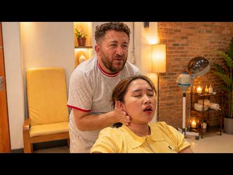 SHE EXPERIENCED THE DEEPEST PEACE + CRACKS + ASMR head,face,ear,arm,palm,throat,back,neck massage