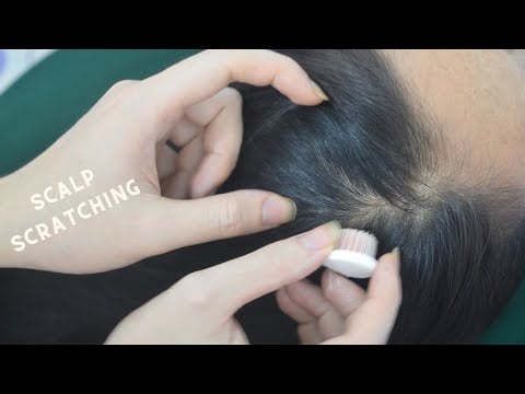 ASMR Real Person Head Scratch With Hair Parting, Hair Combing And Scratching For Stress Relief