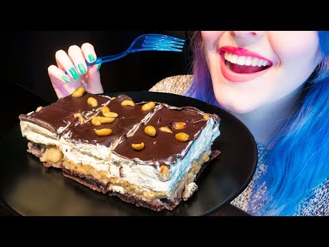 ASMR: Fluffy Snickers Cake | Peanut Butter Cake ~ Relaxing Eating Sounds [No Talking|V] 😻