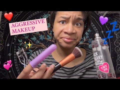 ASMR - Fast & Aggressive Makeup (Natalie)