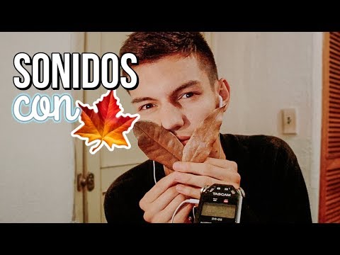 ASMR ESPAÑOL 🍁  Sonidos con HOJAS SECAS ideales para DORMIR & RELAJARSE