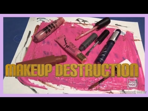 ASMR || Destroying Lipglosses | Makeup Destruction