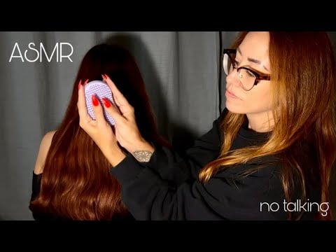 ASMR Hairplay and Hairbrushing on real person🍂No talking #asmr #asmrhairplay #asmrhairbrushing 