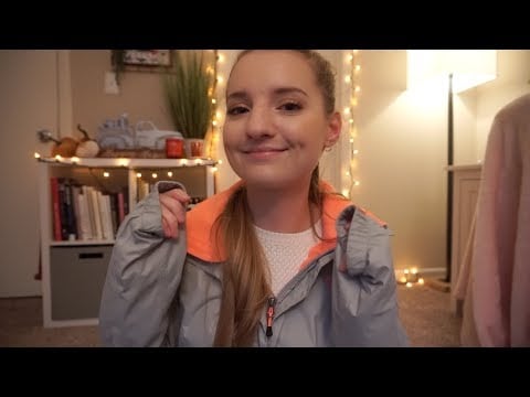 [ASMR] Soft Spoken Chat & Snack + Crinkly Rain Jacket!