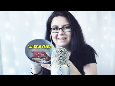 ASMR ♥ SWEDISH CANDY / Whisper, Eating & Water Sounds