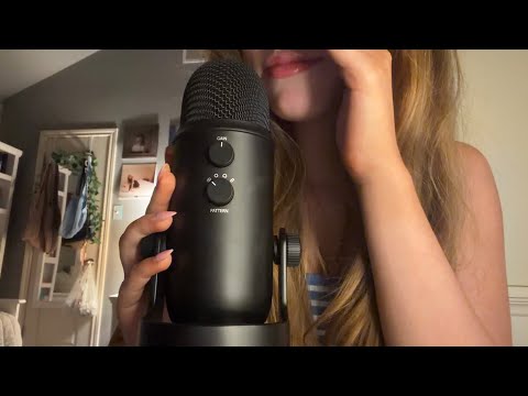 ASMR mouth sounds + visuals (hand movements, face brushing, hair clipping, etc.)