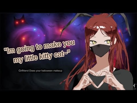 Your girlfriend does your makeup for a Halloween party [f4f][f4m][f4a][girlfriend asmr]