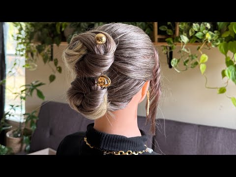 ASMR | Perfectionist Twin Bun Hairstyle | Hairstyling | Brushing, Finishing Touches With Whispering