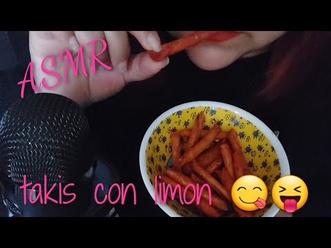 ASMR-COMIENDO Takis Con Limón😋🤤/final inesperado🥵🥴🤒