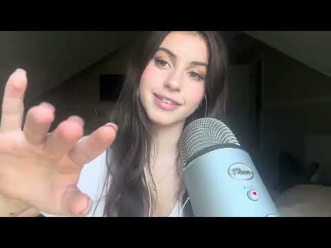 ASMR- semi- inaudible whispering and mic brushing