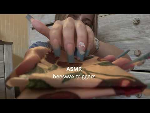 ASMR tapping & scratching on beeswax