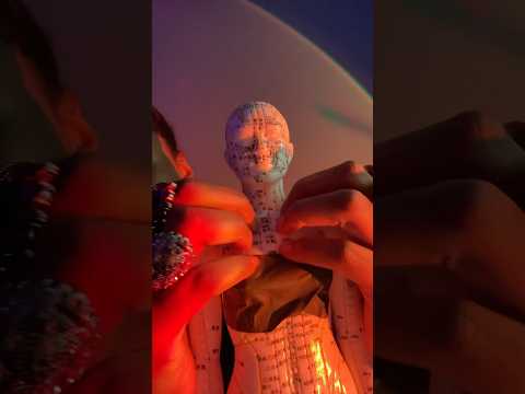 ASMR acupuncture doll tapping, gripping and scratching #asmr