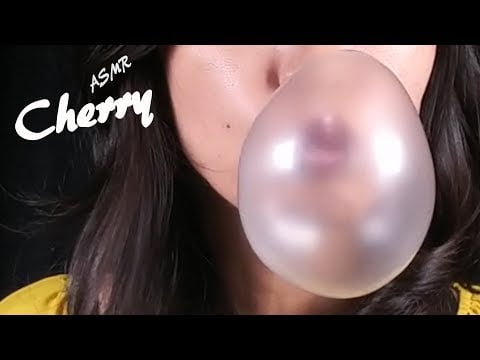 【ASMR】Intense Gum Chewing Blowing (No Talking) 강렬한 껌 씹는 불기 / ガムを噛んで膨らませる口の音