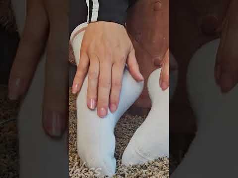 Fit girl scratching ASMR