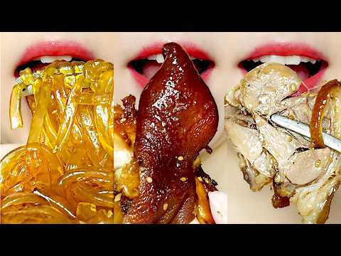 ASMR Korean Pork Trotters Jokbal🍖🐷 MUKBANG 마왕 족발 이모지 먹방 Eating Sounds