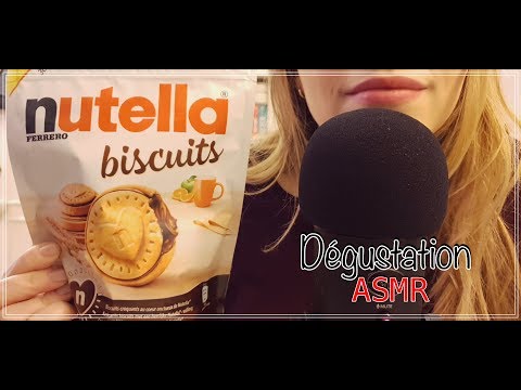 ASMR FRANÇAIS 🌸 NOUVEAUX BISCUITS NUTELLA (DÉGUSTATION) 🍪