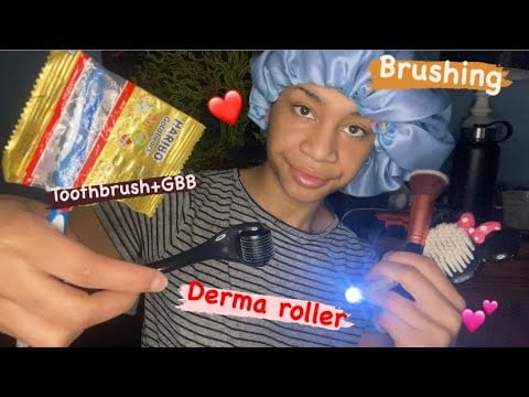 ASMR - ToothBrush and Gummy Bear Bag, Derma Roller, Screen Brushing (Kira)