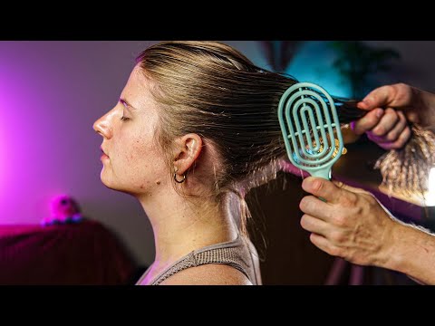 ASMR Wet Hair Brushing for Better Sleep (No Talking)