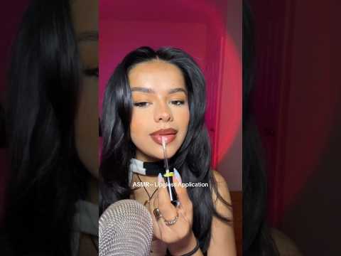 ASMR~ Lipgloss Application #asmr #lipgloss #mouthsounds #shorrts #whispering