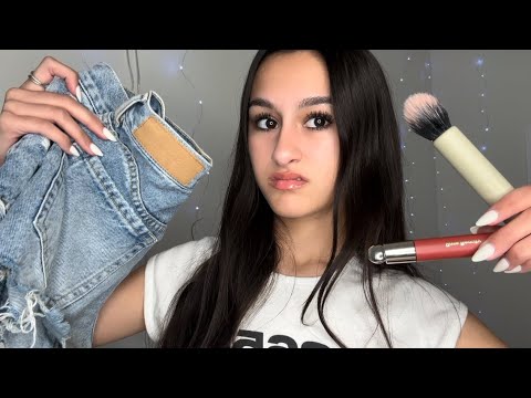 ASMR| Sassy older SISTER gives you a makeover for a your DATE?!  😳