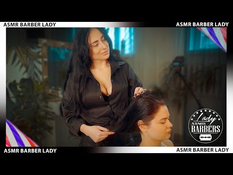 💈 ASMR Scalp Massage and Hair Wash by Barber Lady Helen