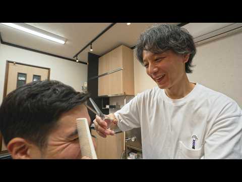 💈(ASMR) Best Scissors Haircut at 68-Year-Old Japanese Barbershop in Tokyo