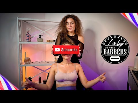 ASMR Neck and Shoulders Massage by Barber Lady Elle to Jess