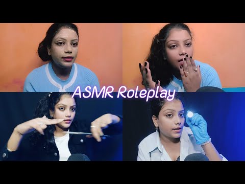 Asmr 4 roleplay in 39  Minutes | Skincare, Spit Painting, Nerve Exam Hair Color With Shampoo Wash |